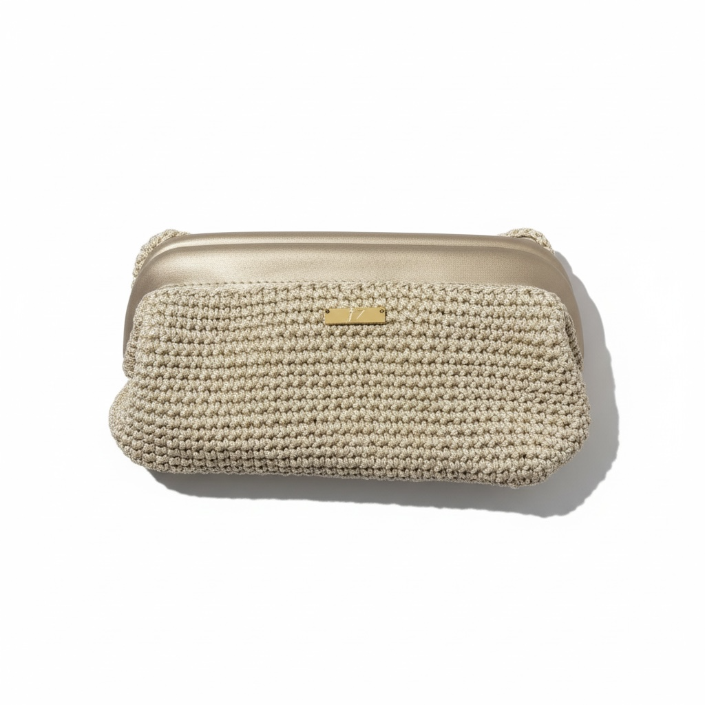 Leather  golden clutch